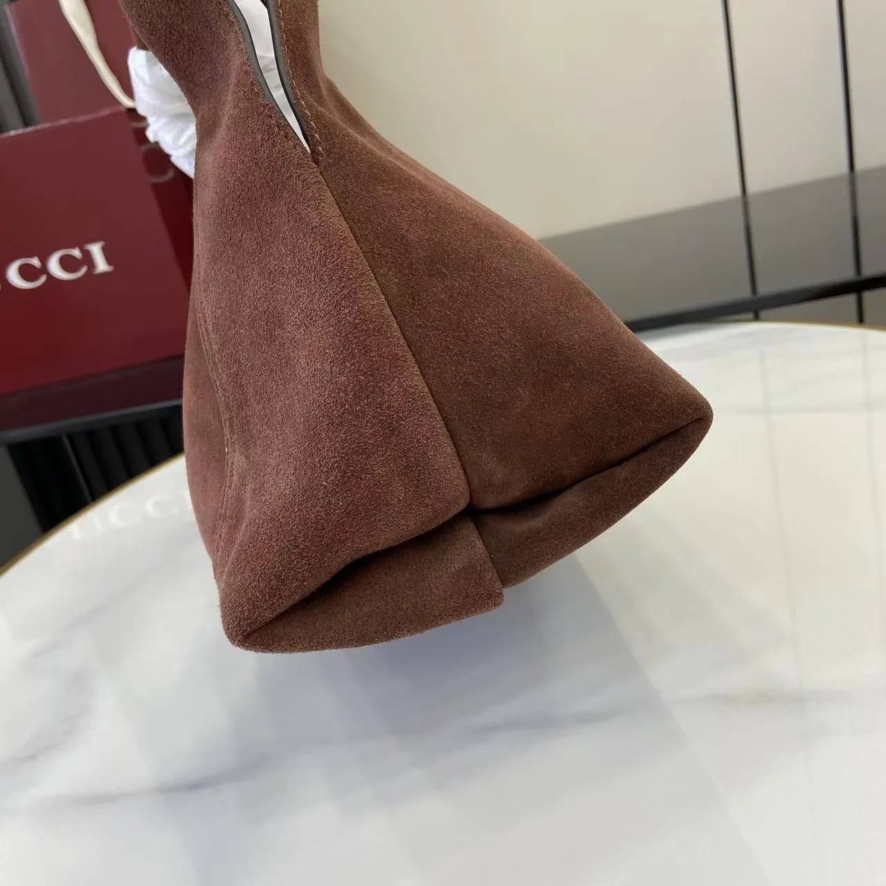 Gucci Suede Leather Shoulder Bag product photo from LabelPicks