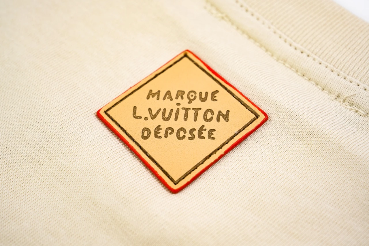 Louis Vuitton Beige LVM Leather Patch T-Shirt product photo from LabelPicks