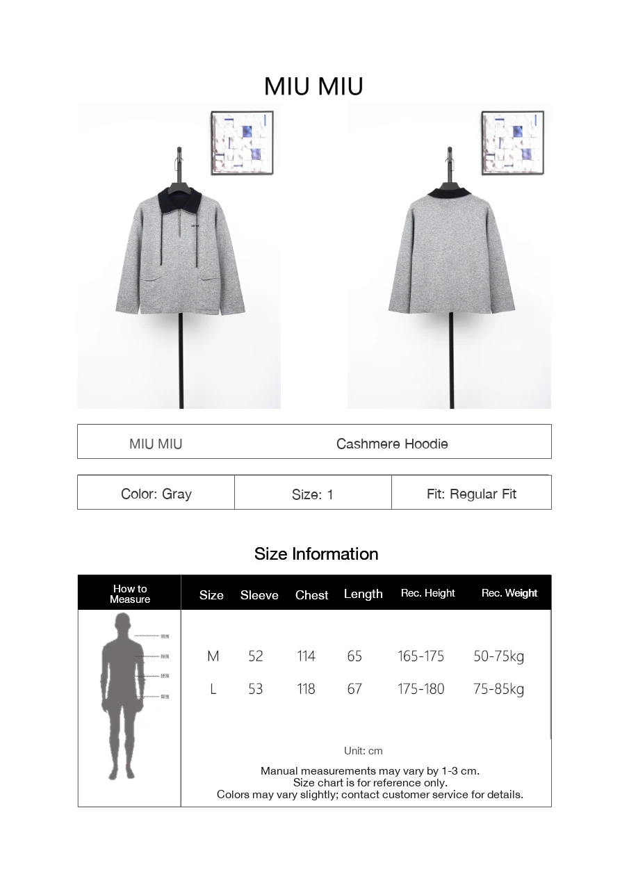 Miu Miu Grey Cashmere Feel Hooded Cardigan product photo from LabelPicks