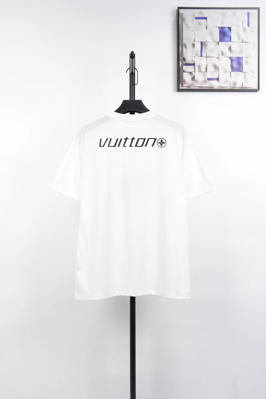 Louis Vuitton White Monogram Carbon Fiber Graphic T-Shirt product photo from LabelPicks