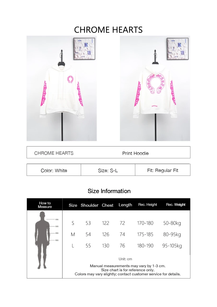 Chrome Hearts White Pink Sanskrit Scroll Hoodie product photo from LabelPicks