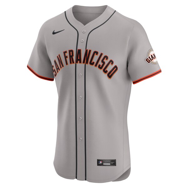 San Francisco Giants Nike Road Vapor Premier Elite Patch Jersey - Gray