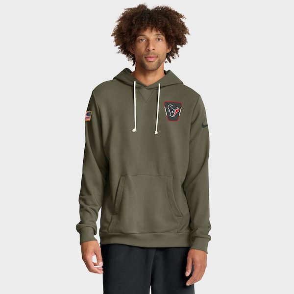 Houston Texans Nike 2025 Salute to Service Sideline Standard Issue Dri-FIT Hoodie - Olive