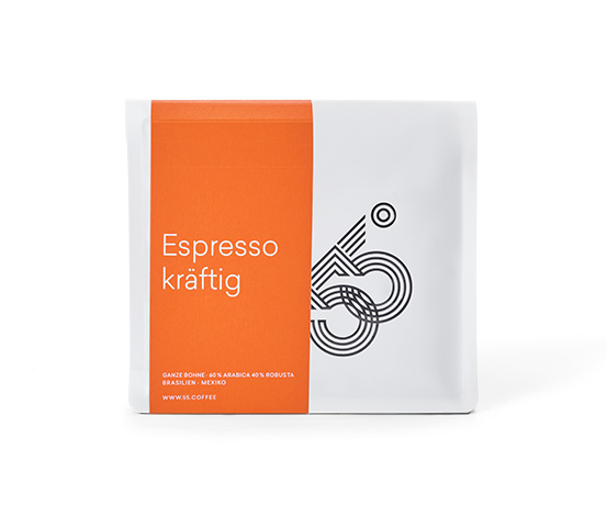 55 Degrees - Espresso kräftig - 1 kg Ganze Bohne