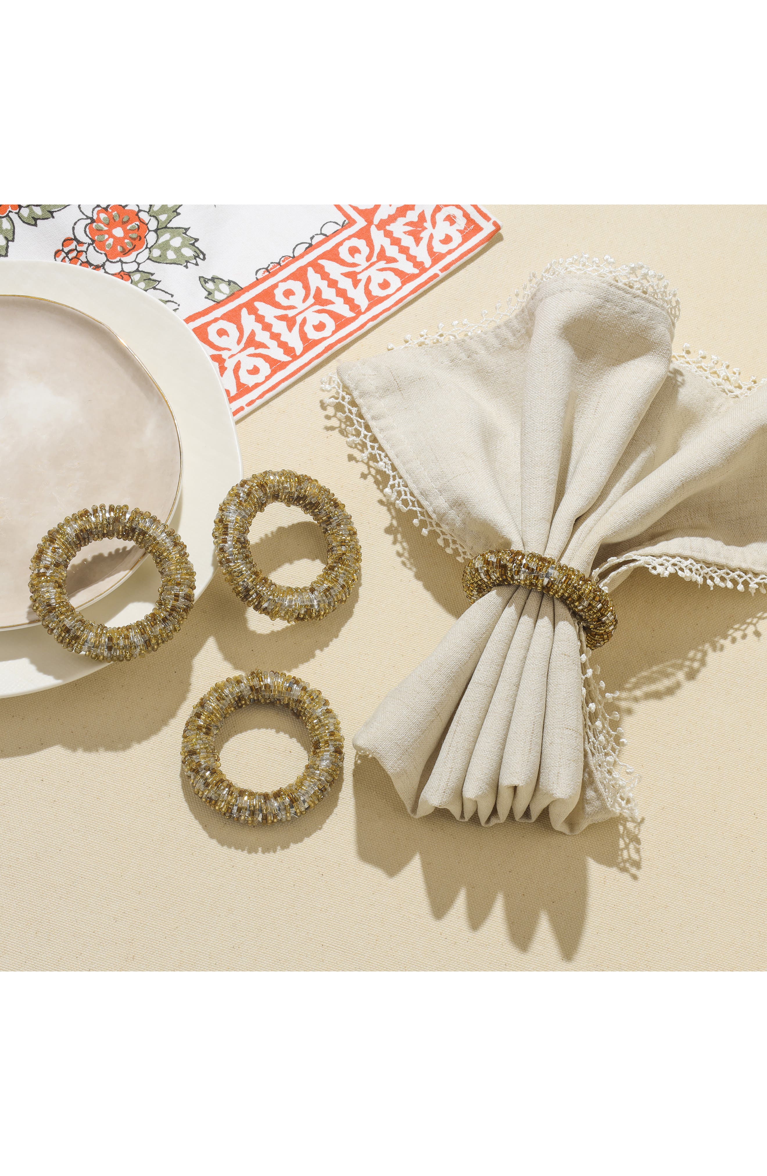 Tiramisu Radiant 4-Pack Napkin Rings