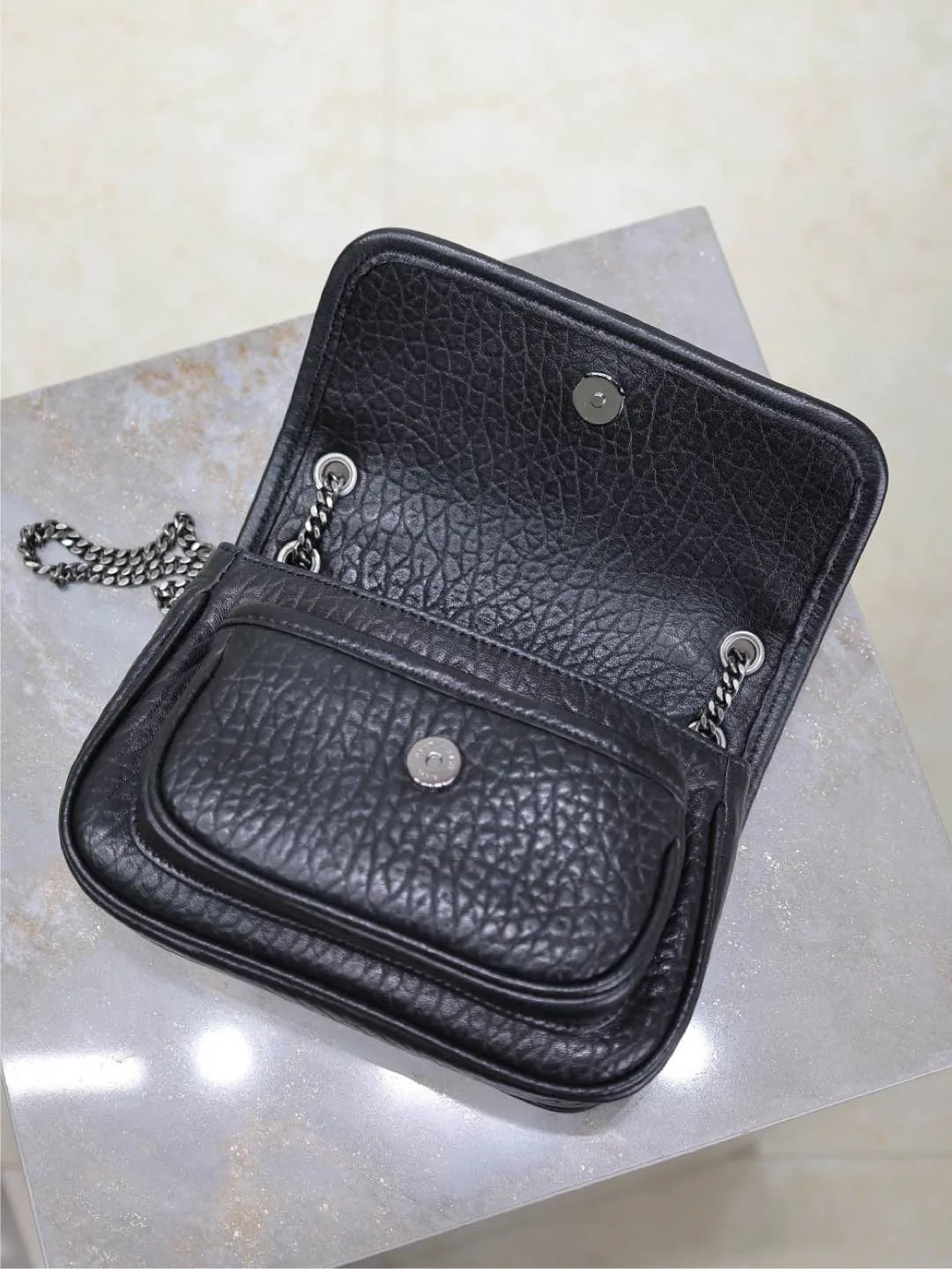 Saint Laurent Black Niki Lambskin Crossbody Bag product photo from LabelPicks