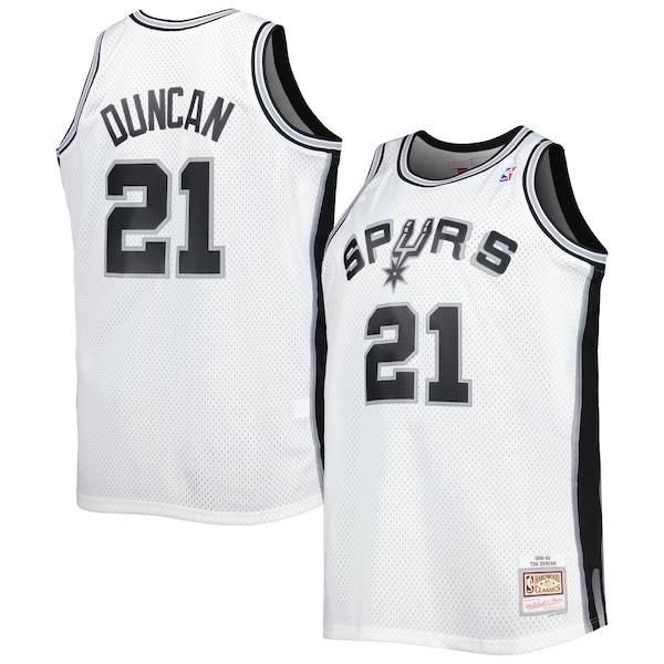 Tim Duncan San Antonio Spurs Big & Tall Hardwood Classics 1998/99 Swingman Jersey - White/Black