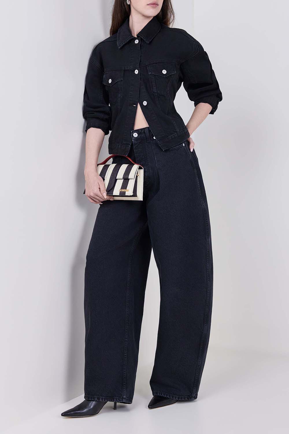 JACQUEMUS מכנסי ג׳ינס בגזרה גבוהה