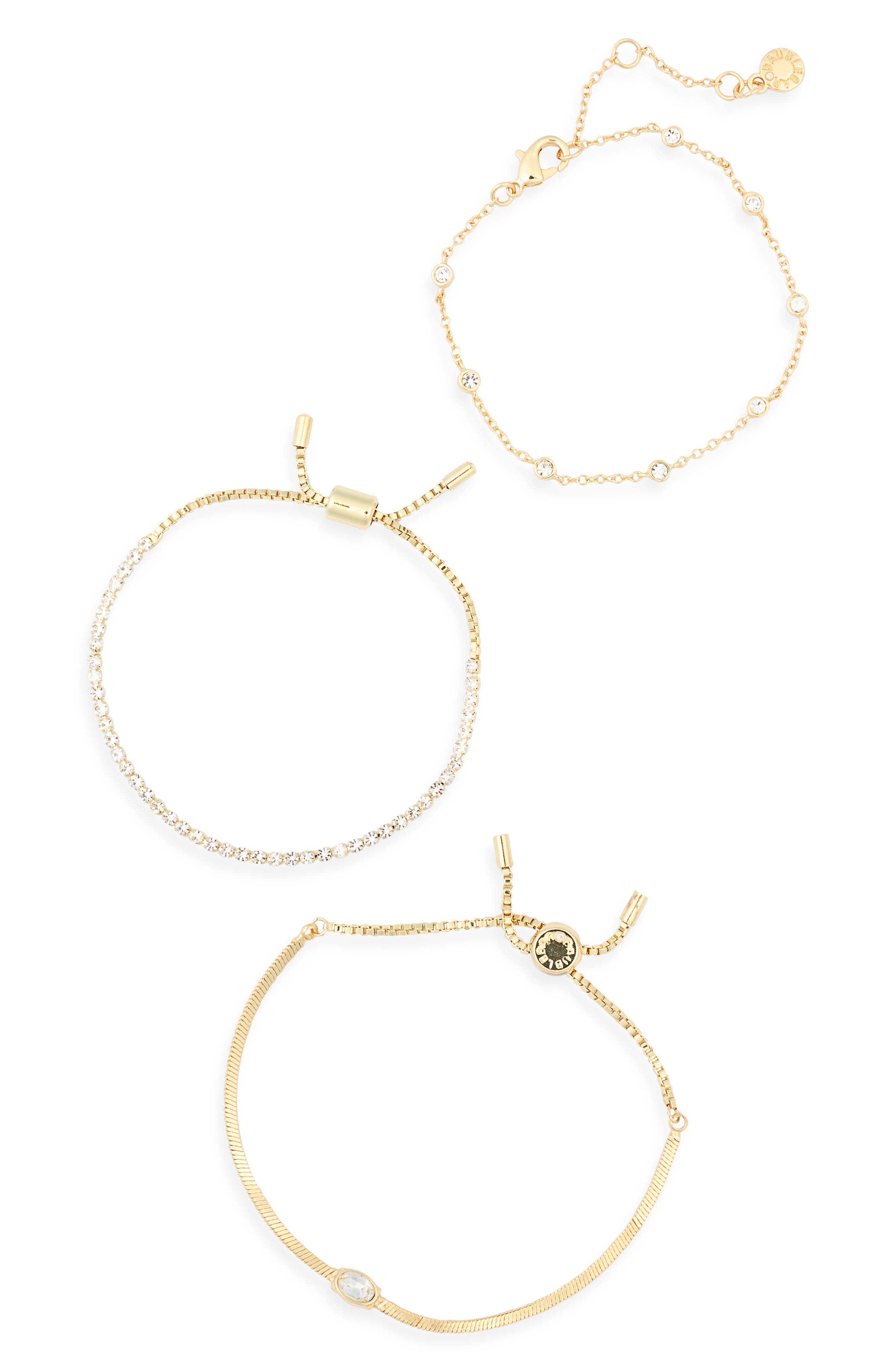 BaubleBar Set of 3 Chain Bracelets