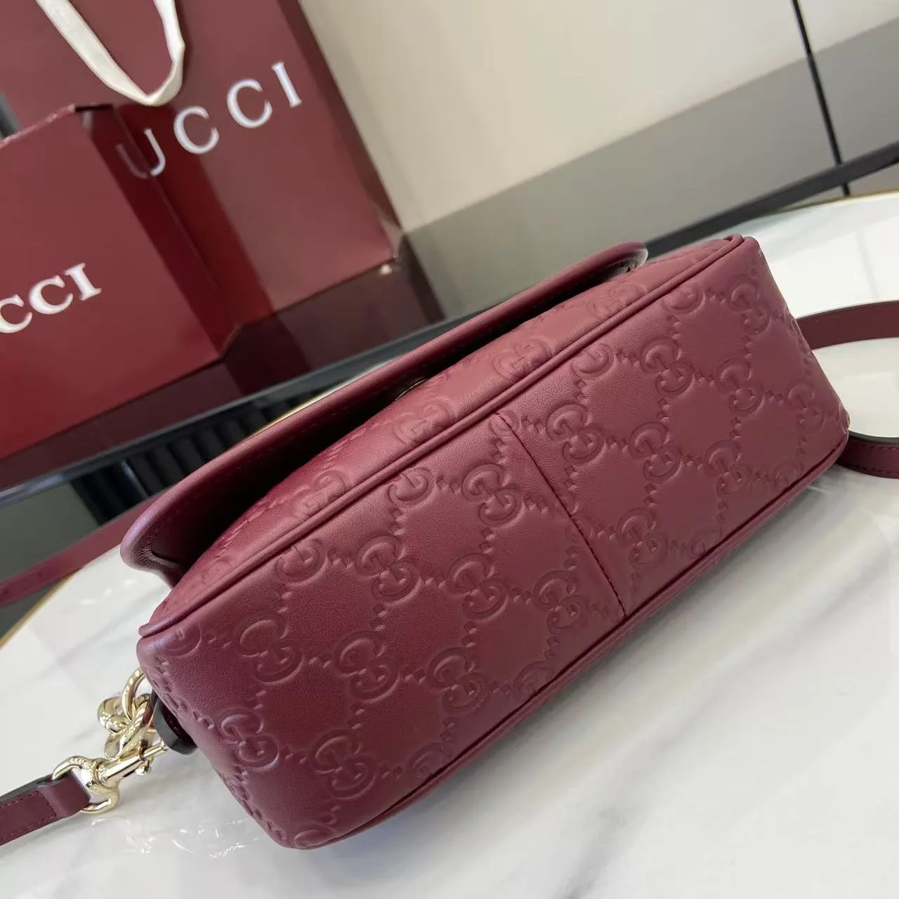 Gucci Red Calfskin Crossbody Bag product photo from LabelPicks