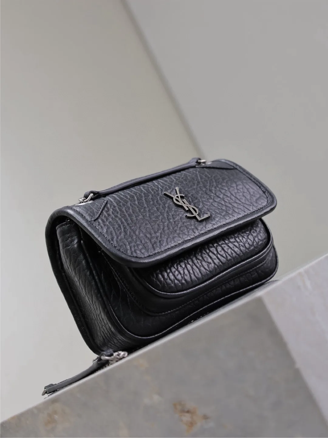 Saint Laurent Black Niki Lambskin Crossbody Bag product photo from LabelPicks