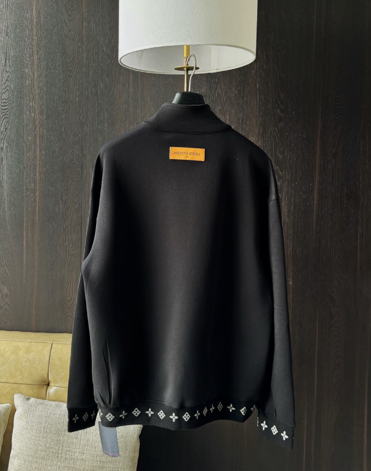 Stereo Letter Print Long Sleeve Stand Collar Sweatshirt