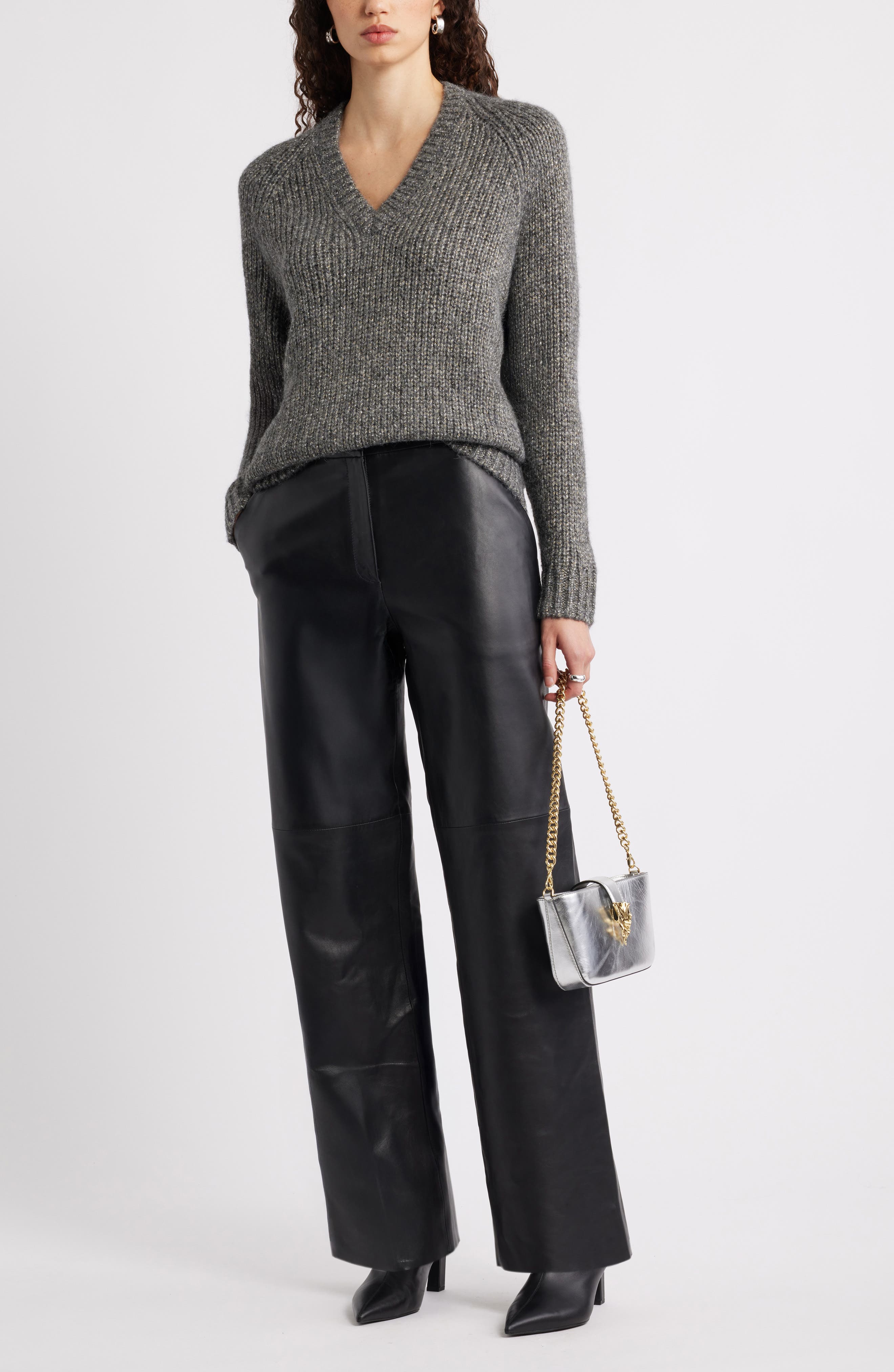 Nordstrom Sparkle V-Neck Sweater