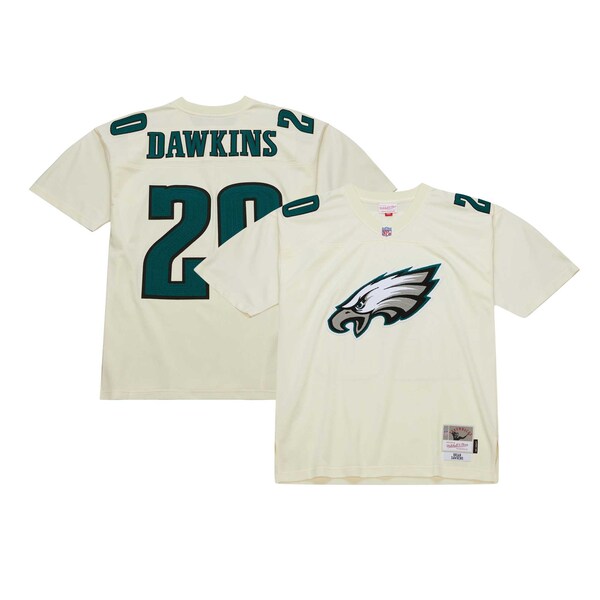 Brian Dawkins Philadelphia Eagles Chainstitch Legacy Jersey - Cream