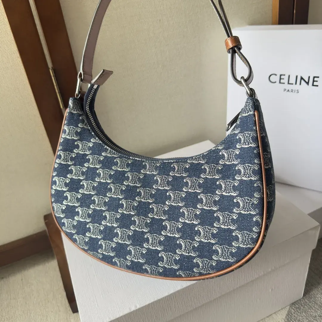 Celine Ava Brown Calfskin Hobo Bag product photo from LabelPicks