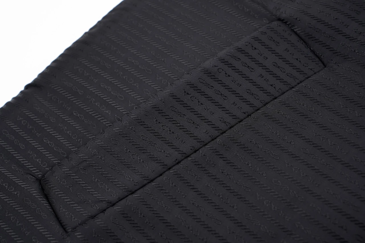 Prada Black Jacquard Triangle Logo Padded Vest product photo from LabelPicks