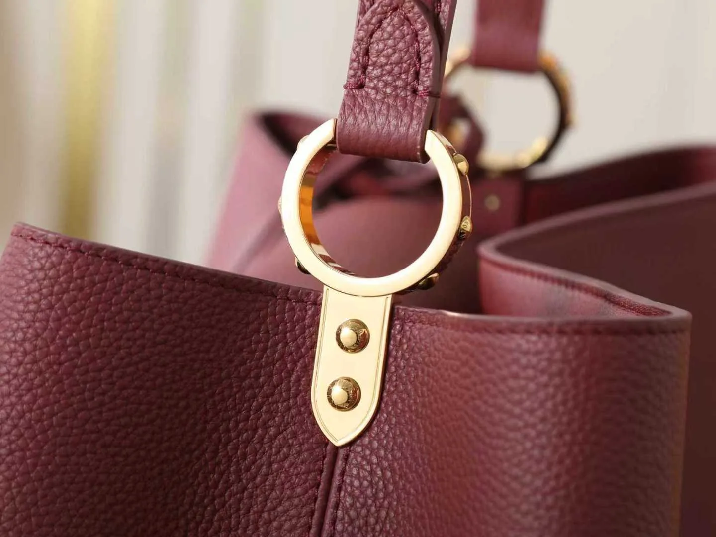 Louis Vuitton Burgundy Capucines Calfskin Top Handle Bag product photo from LabelPicks