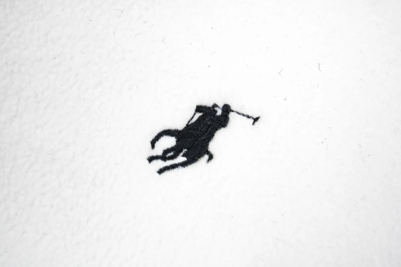 Ralph Lauren White Pony Embroidered Fleece Long Sleeve Polo Shirt product photo from LabelPicks