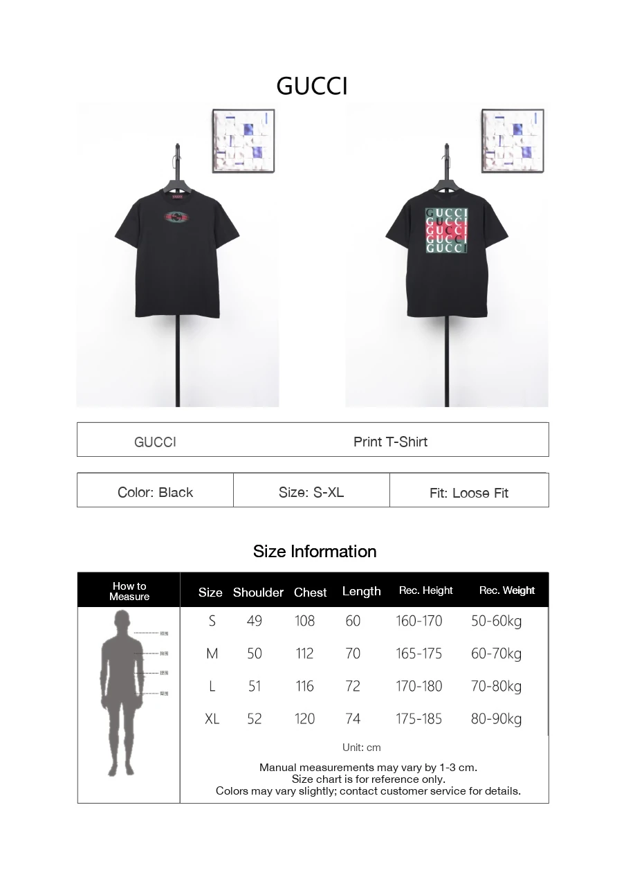 GUCCI Black Red Green GG Print T-Shirt product photo from LabelPicks