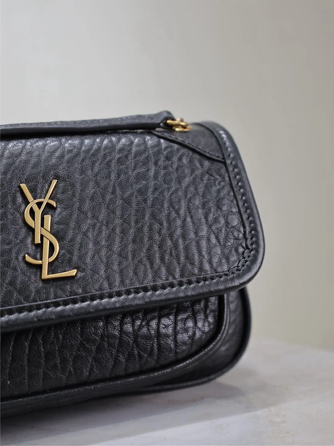 Saint Laurent Niki Black Lambskin Crossbody Bag product photo from LabelPicks