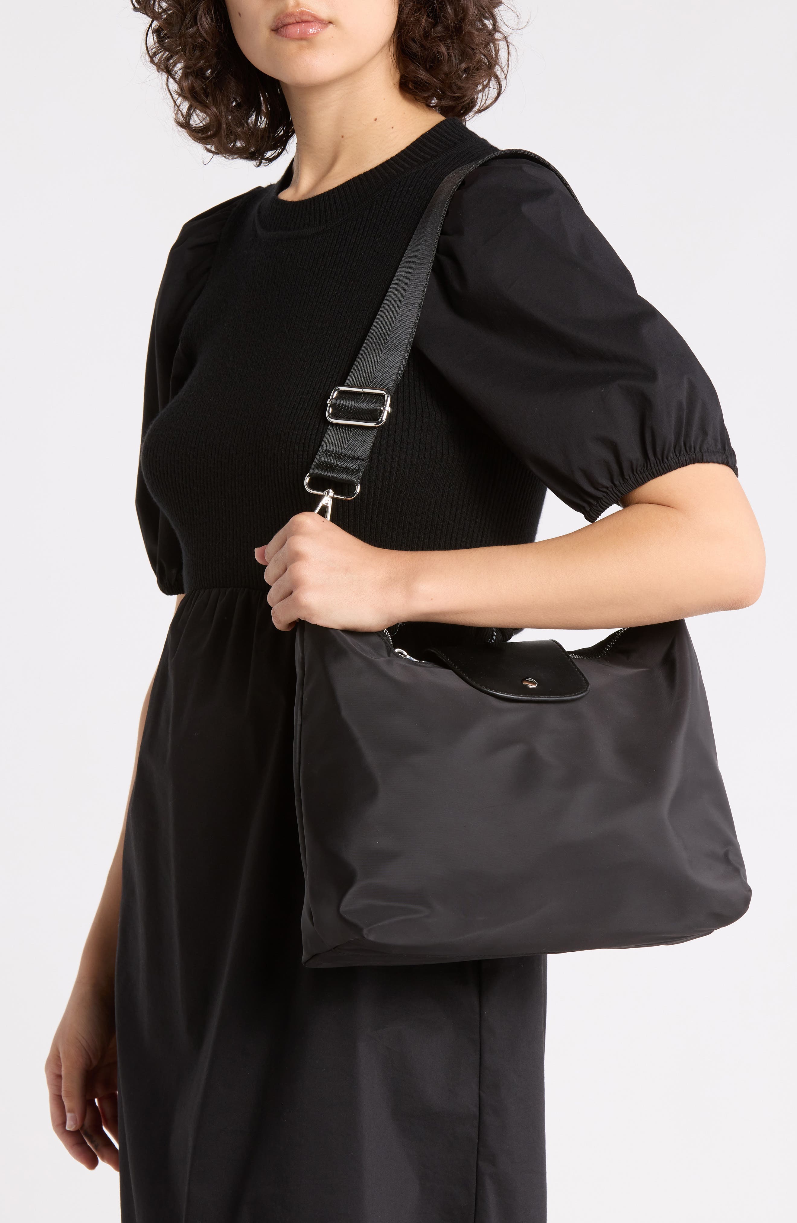 URBAN EXPRESSIONS HANDBAGS Nylon Flap Crossbody Bag