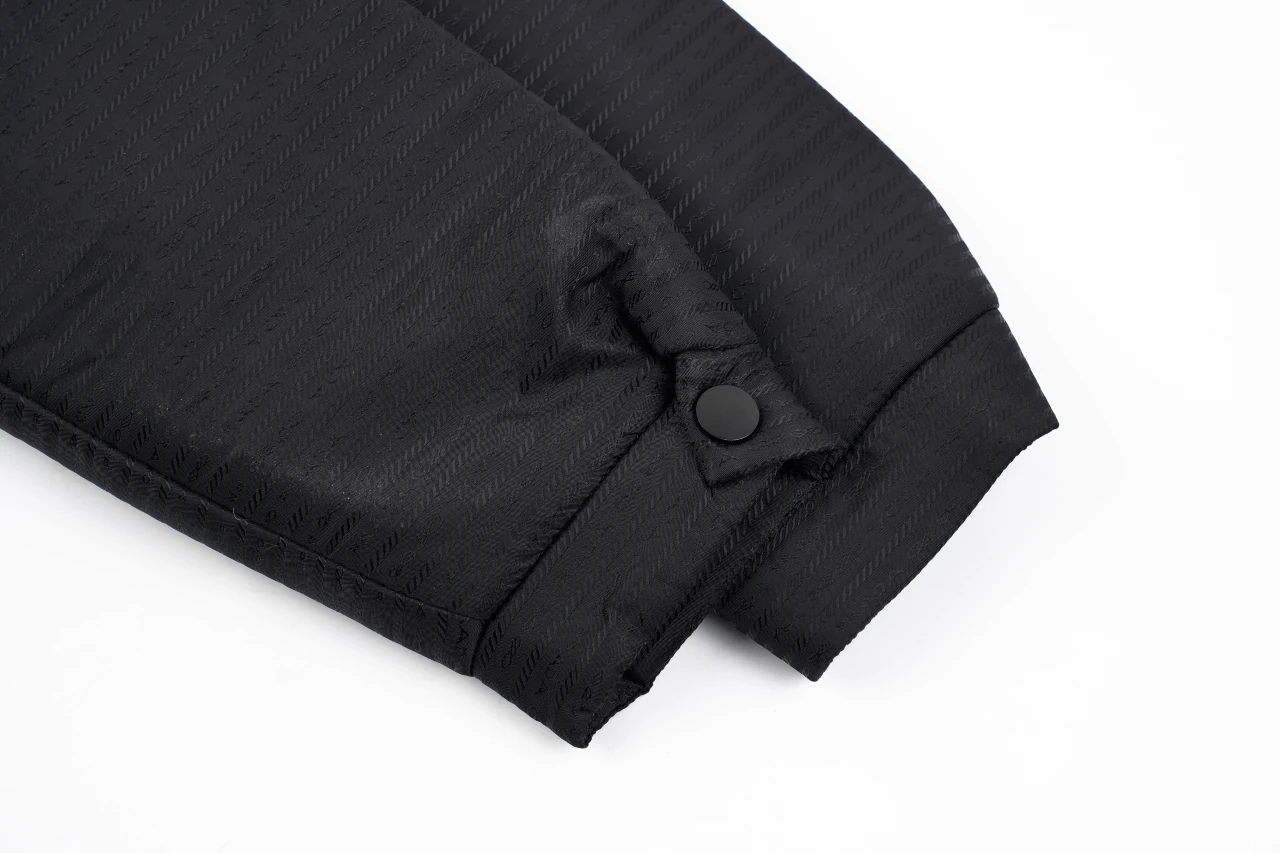 Prada Black Jacquard Triangle Logo Padded Jacket product photo from LabelPicks