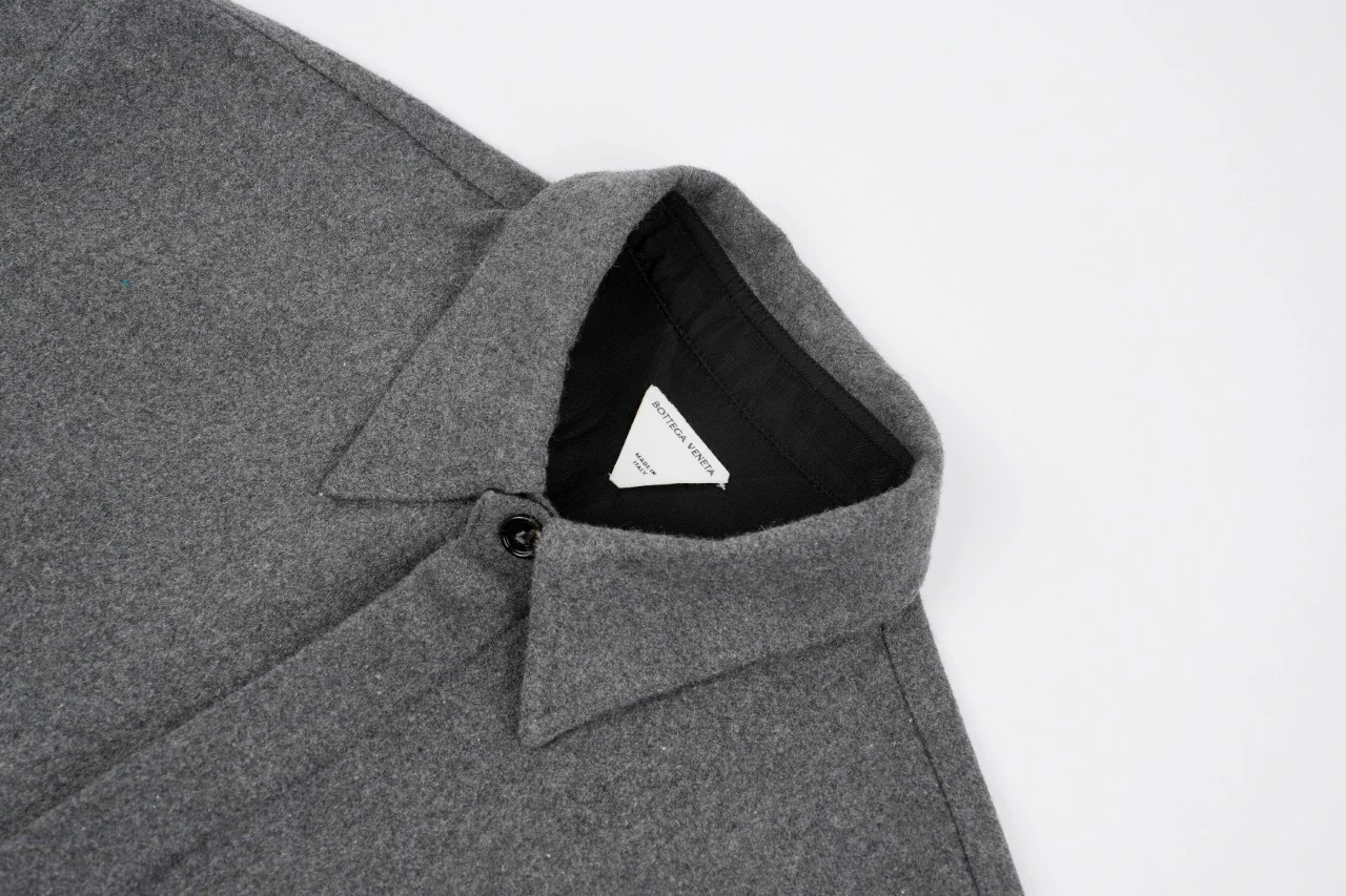 Bottega Veneta Grey Wool Shirt Jacket product photo from LabelPicks