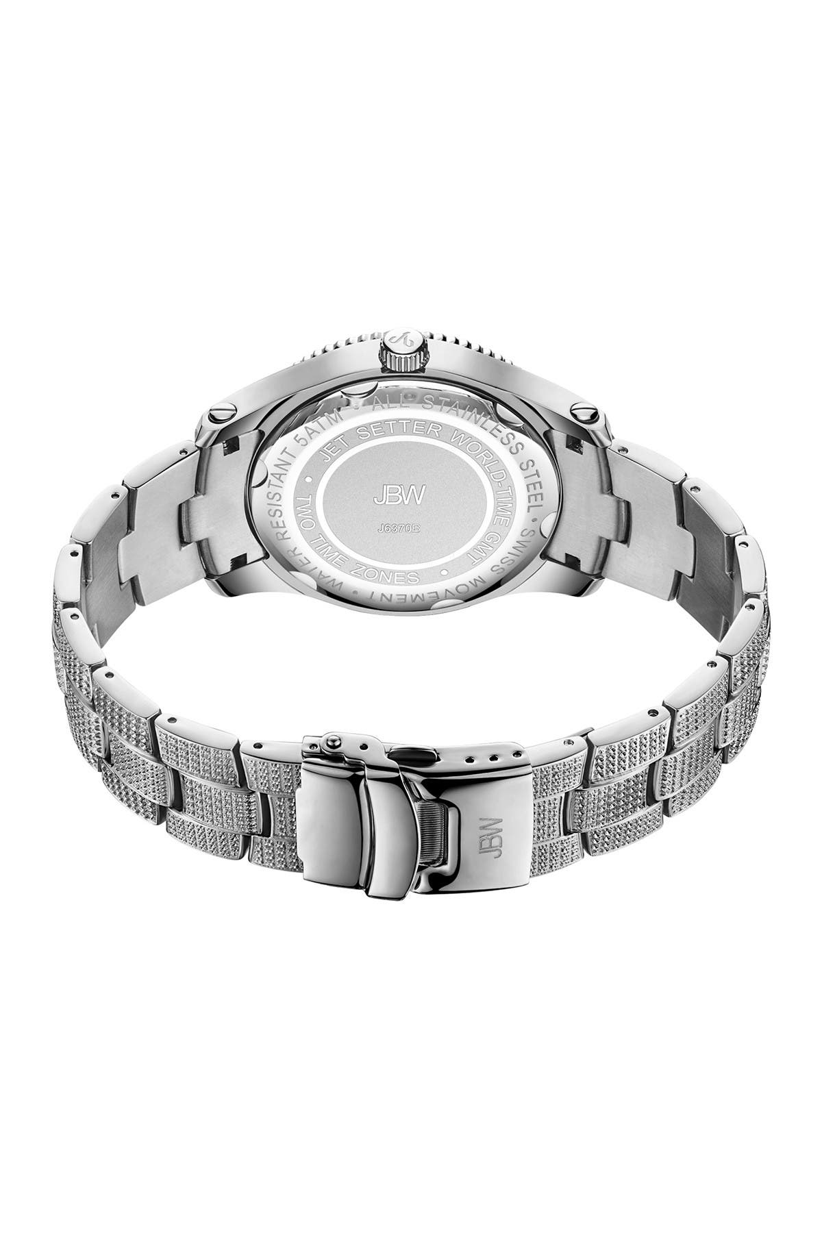 JBW Jet Setter Diamond Bracelet Watch, 46mm