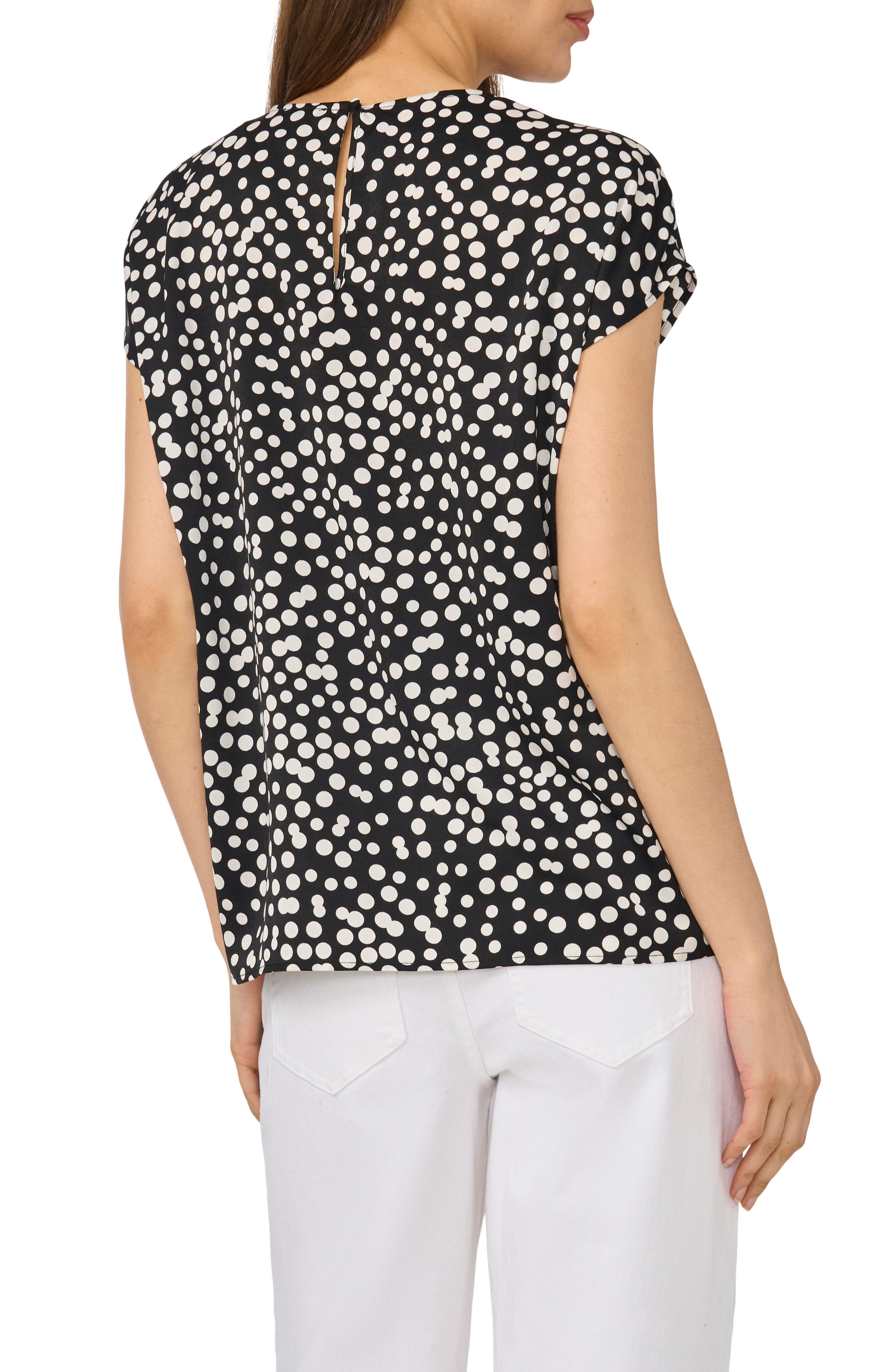 Halogen® Polka Dot Crepe Top