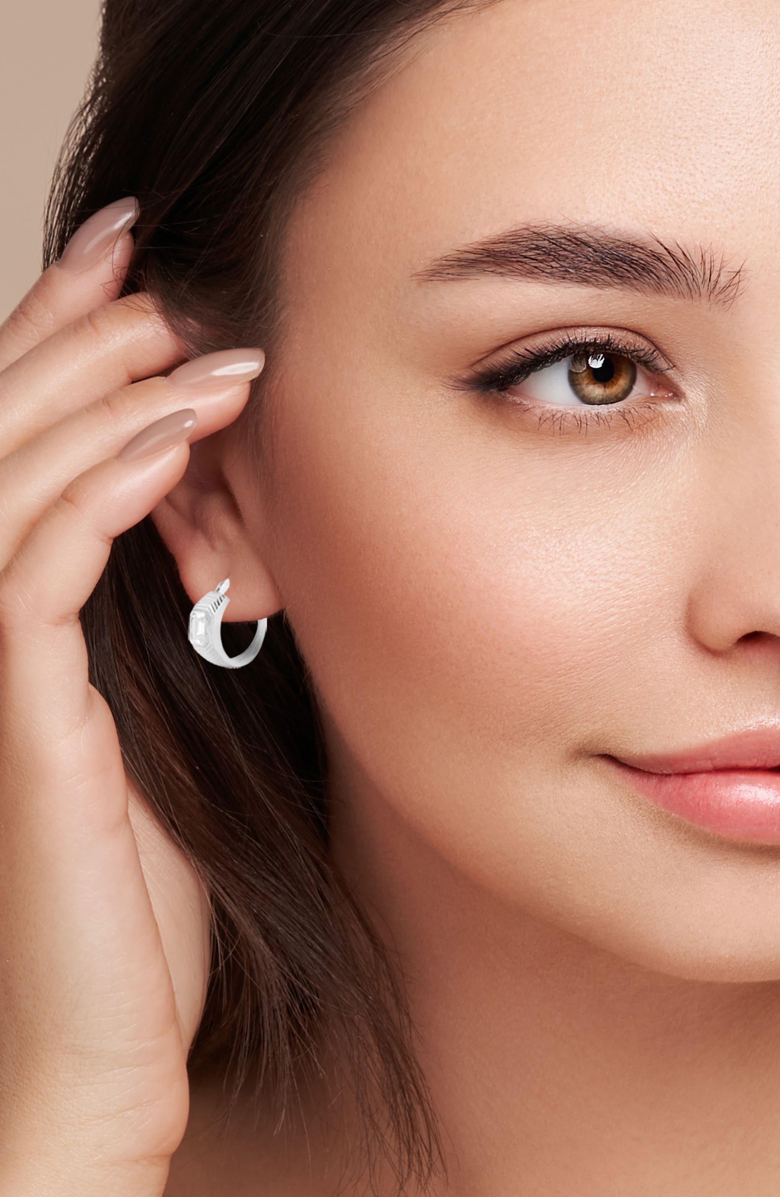 SPHERA MILANO Cubic Zirconia Hoop Earrings