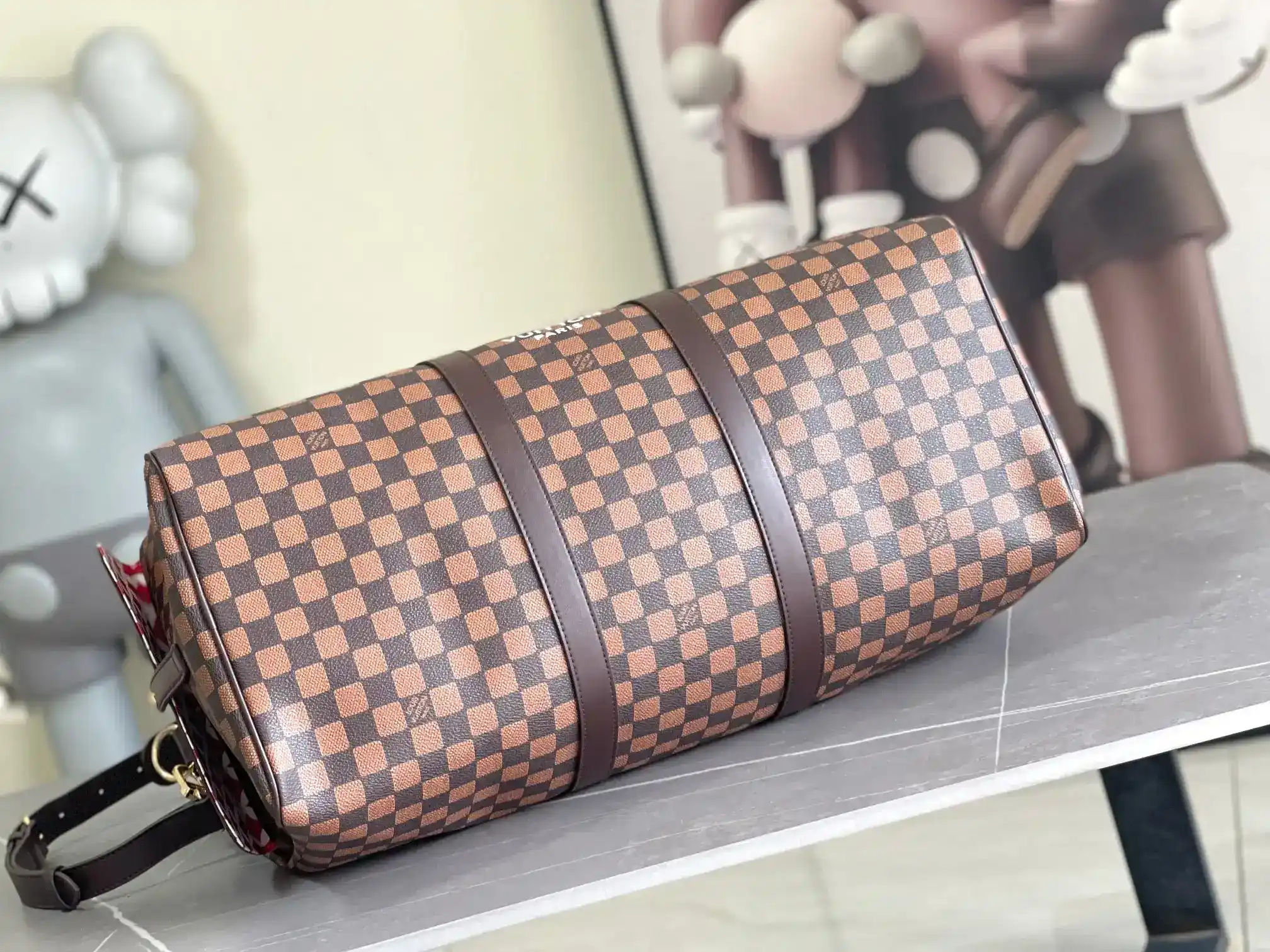Louis Vuitton Grained Leather Keepall Tote Bag product photo from LabelPicks