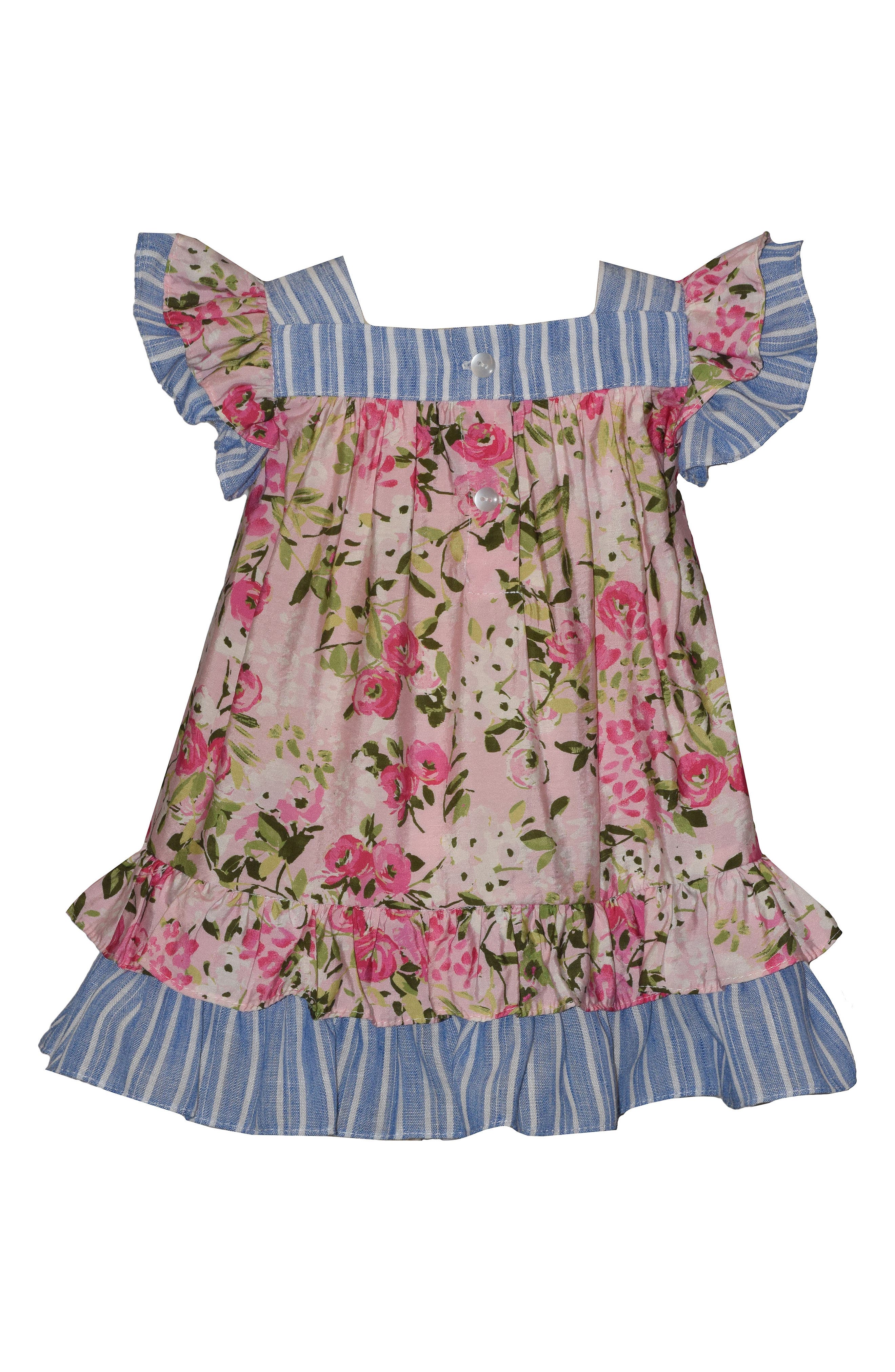 Iris & Ivy Kids' Mixed Print Flutter Sleeve Dress