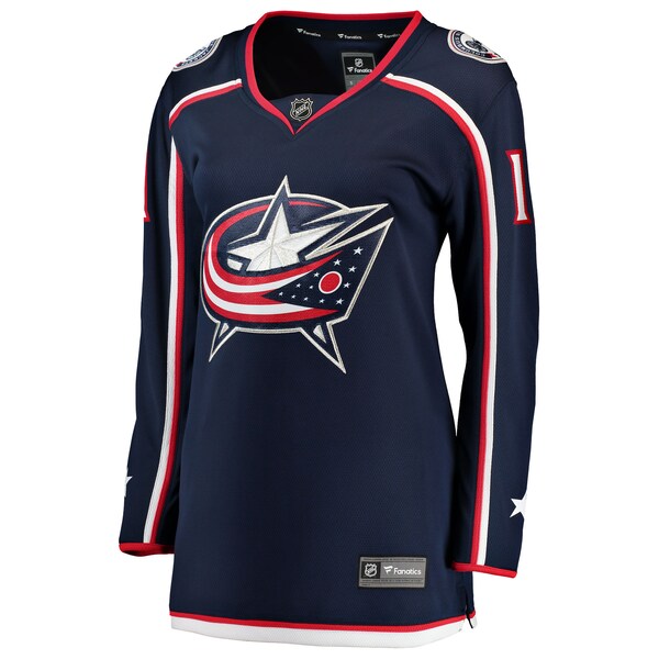 Miles Wood Columbus Blue Jackets  Women's Home Breakaway Jersey - Navy