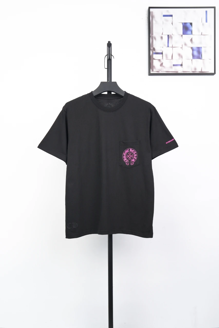 Chrome Hearts Black Pink Horseshoe Logo T-Shirt product photo from LabelPicks