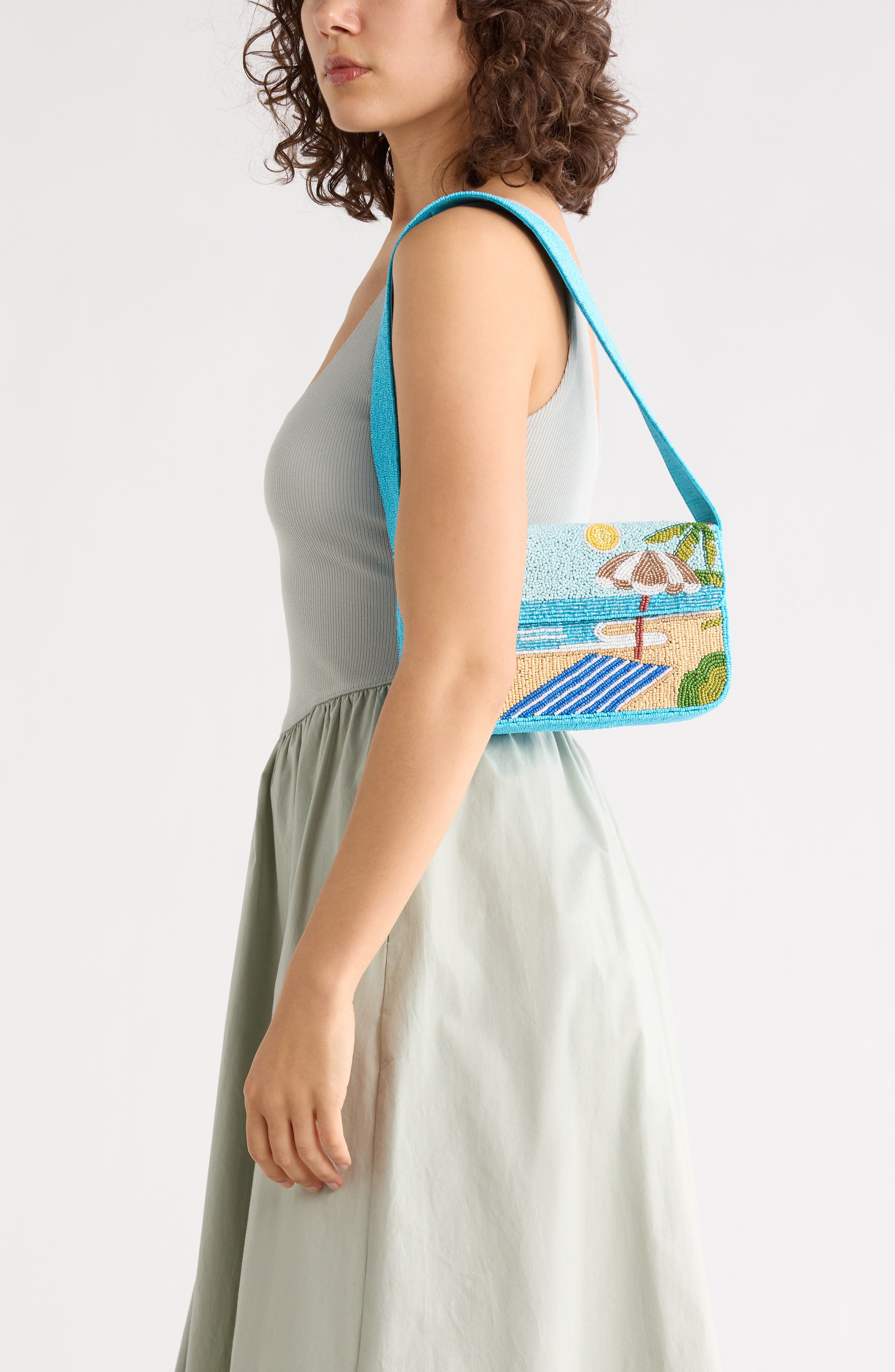 Collection XIIX Tropical Vacation Beaded Shoulder Bag