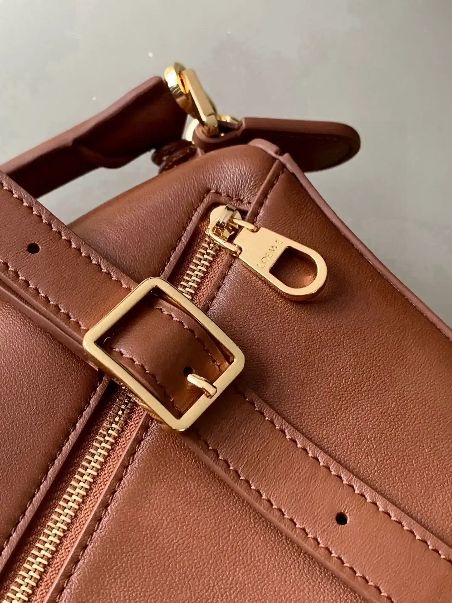 Loewe Brown Puzzle Lambskin Top Handle Bag product photo from LabelPicks