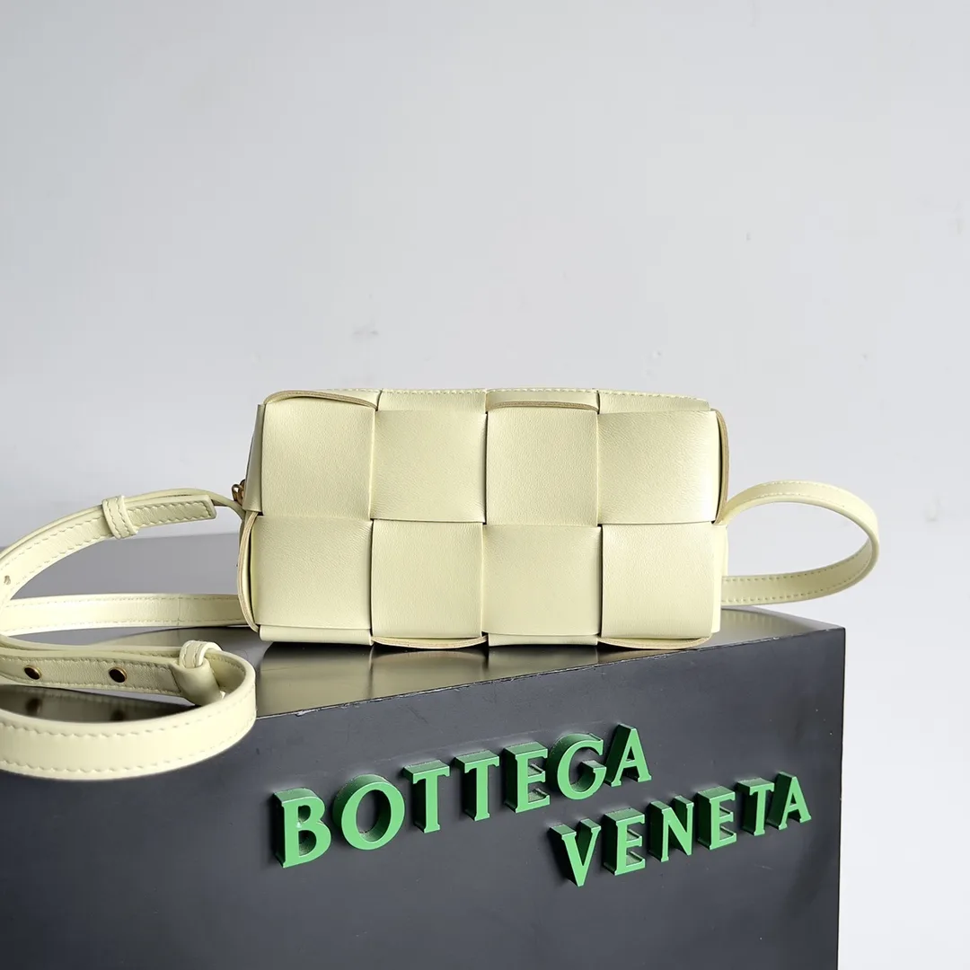 Bottega Veneta Green Cassette Intrecciato Woven Leather Crossbody Bag product photo from LabelPicks