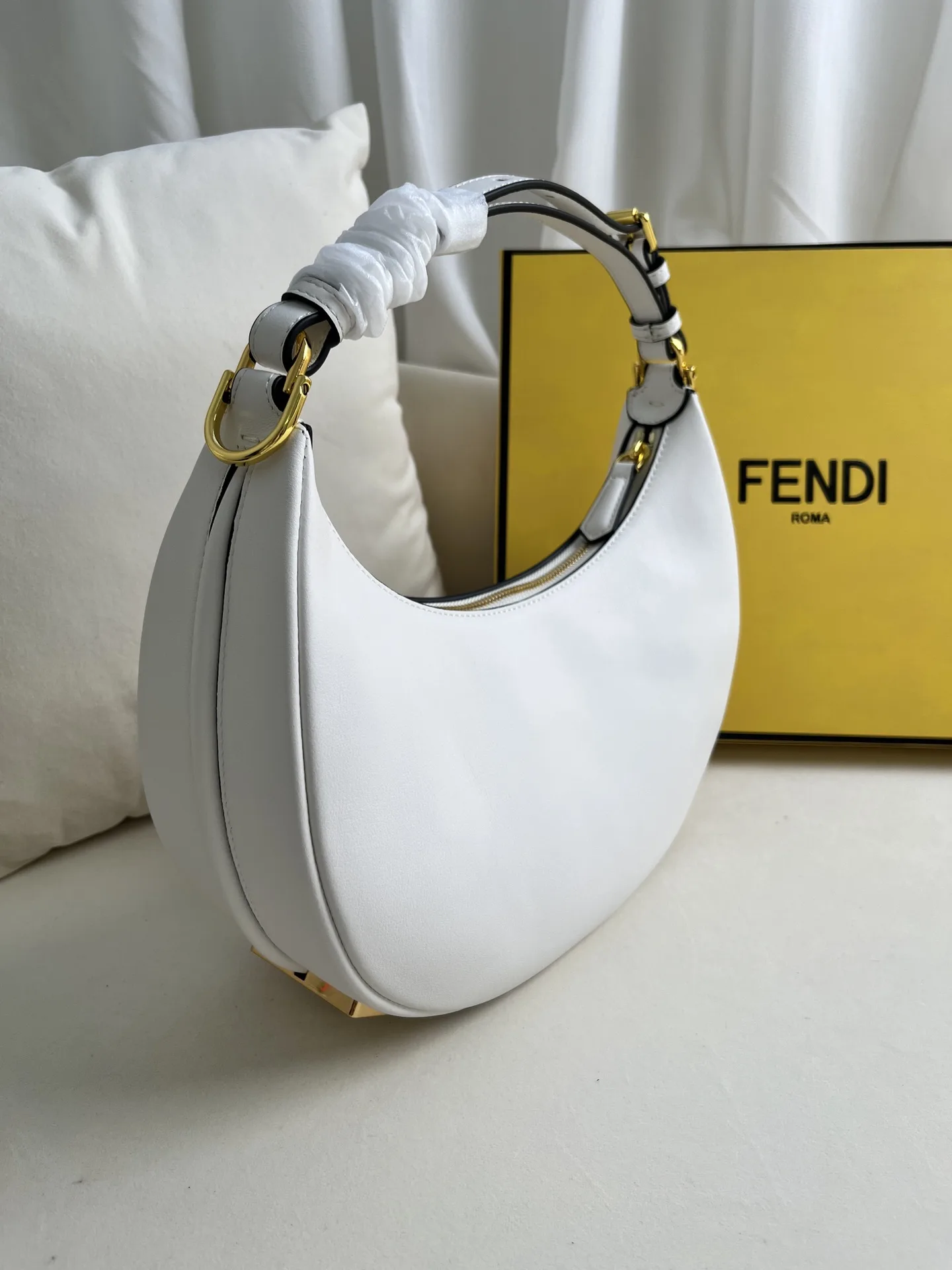 Fendi White Hobo Bag product photo from LabelPicks