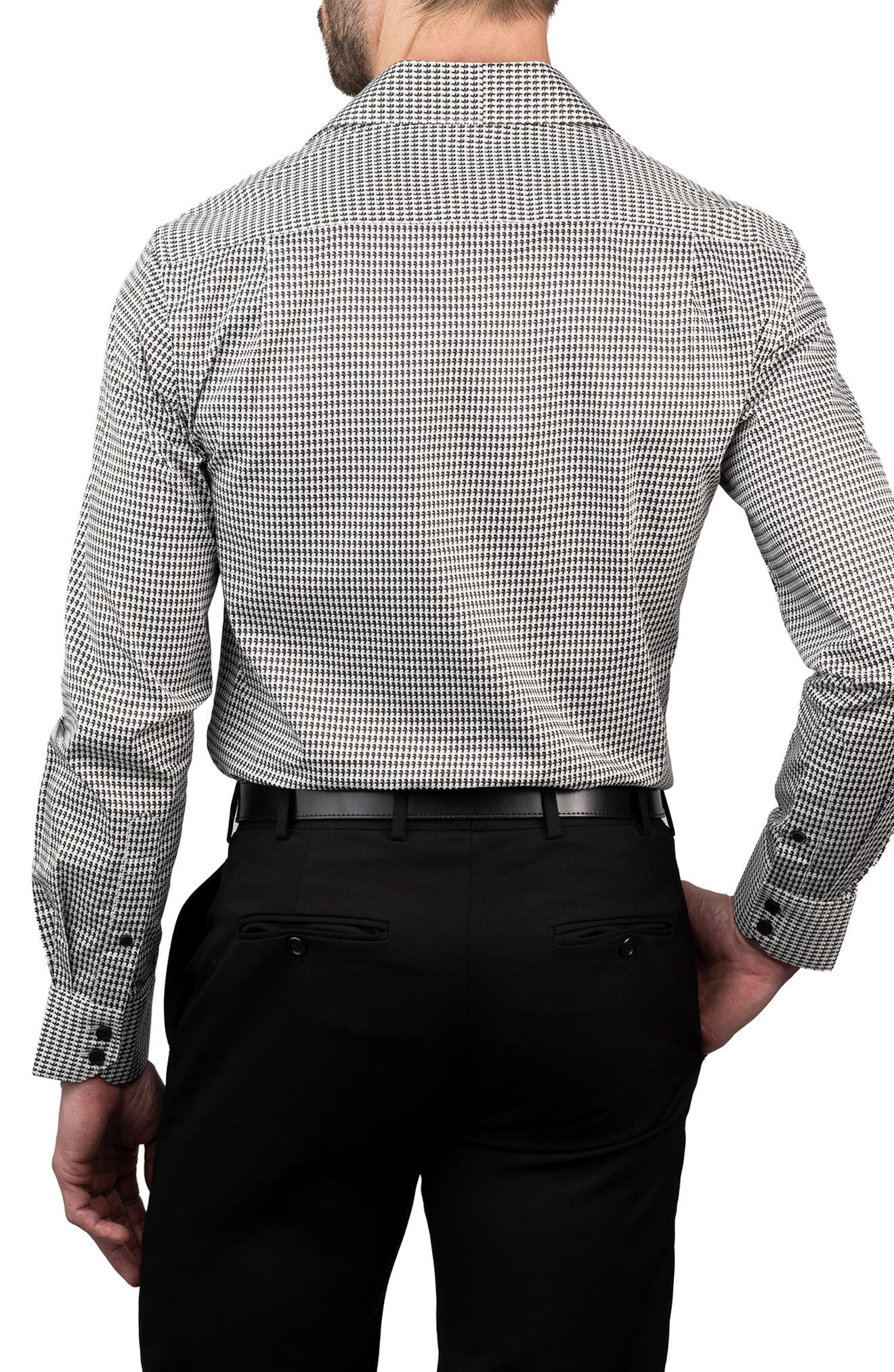 KARL LAGERFELD Trim Fit Kameo Print Cotton Dress Shirt