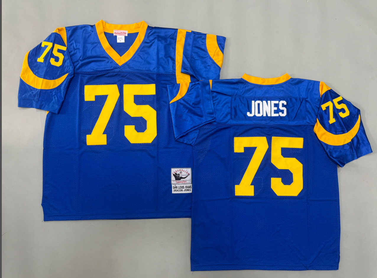Deacon Jones Los Angeles Rams Authentic Throwback Retired Player Jersey