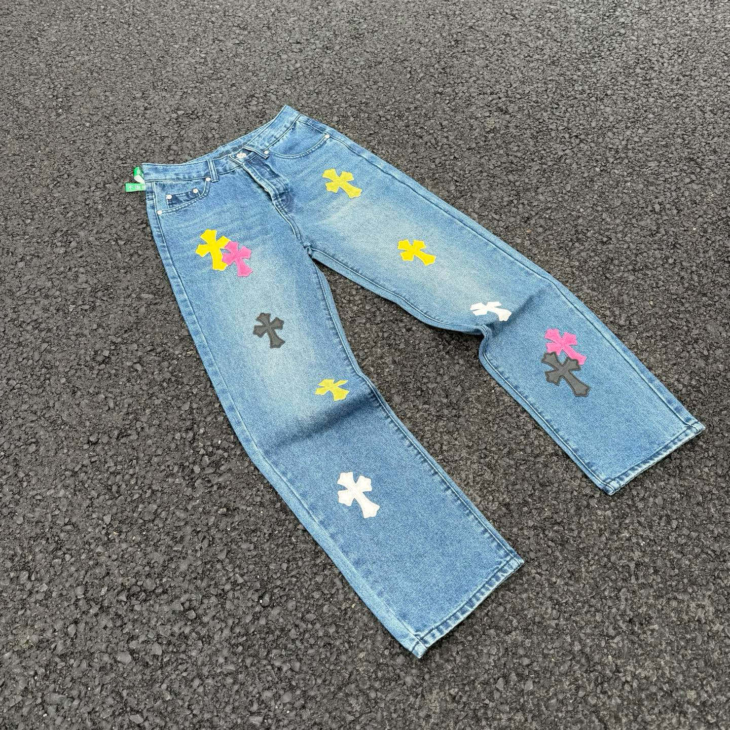 0408 Cargo functional denim pants