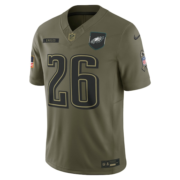 Saquon Barkley Philadelphia Eagles Nike 2025 Salute to Service Limited Jersey - Olive