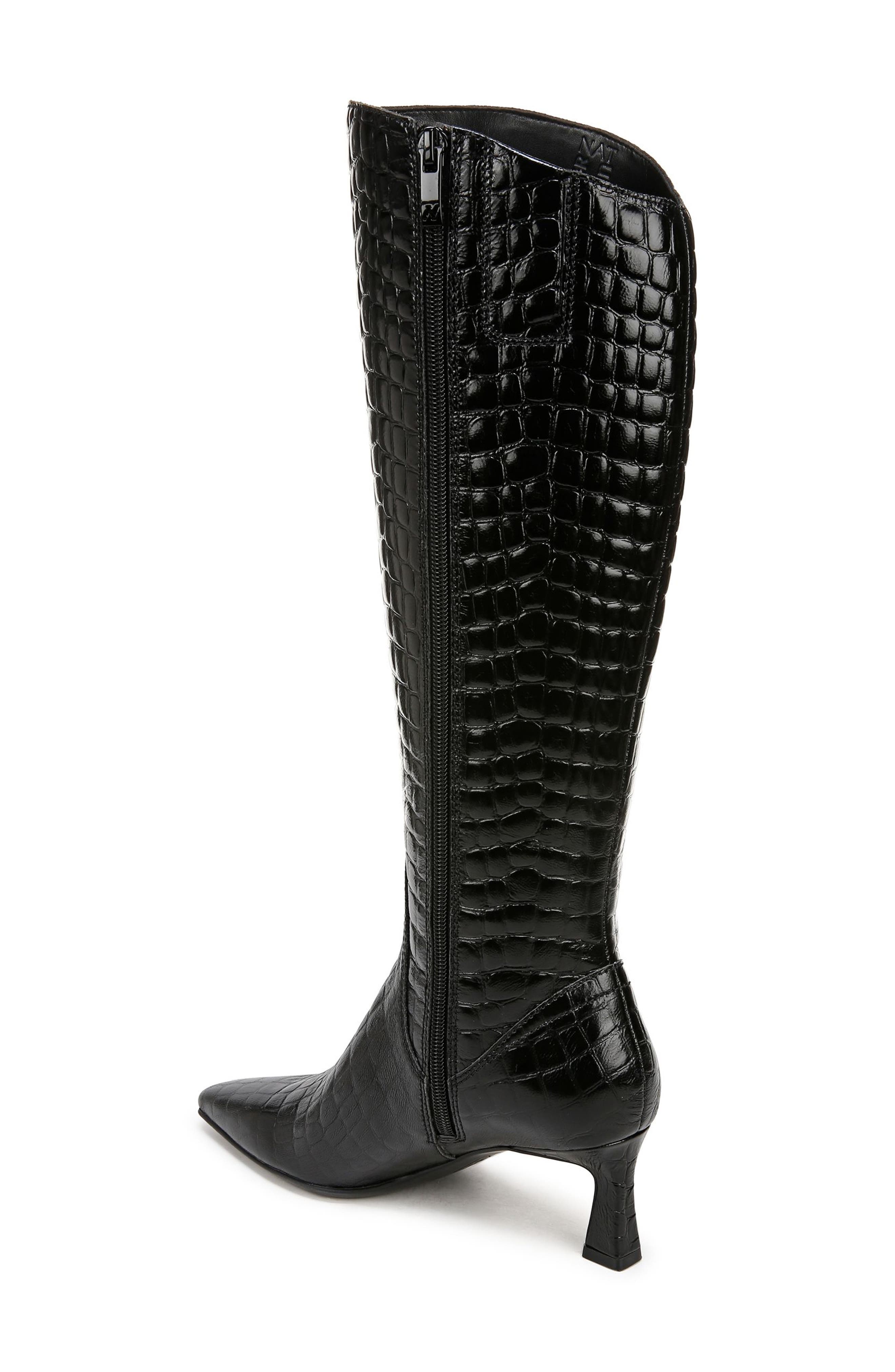 Naturalizer Deesha Pointed Toe Knee High Kitten Heel Boot