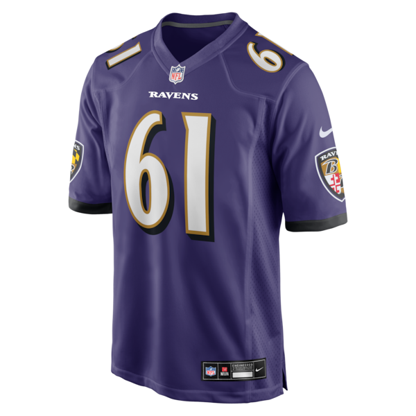 Sam Mustipher Baltimore Ravens Nike Team Game Jersey -  Purple