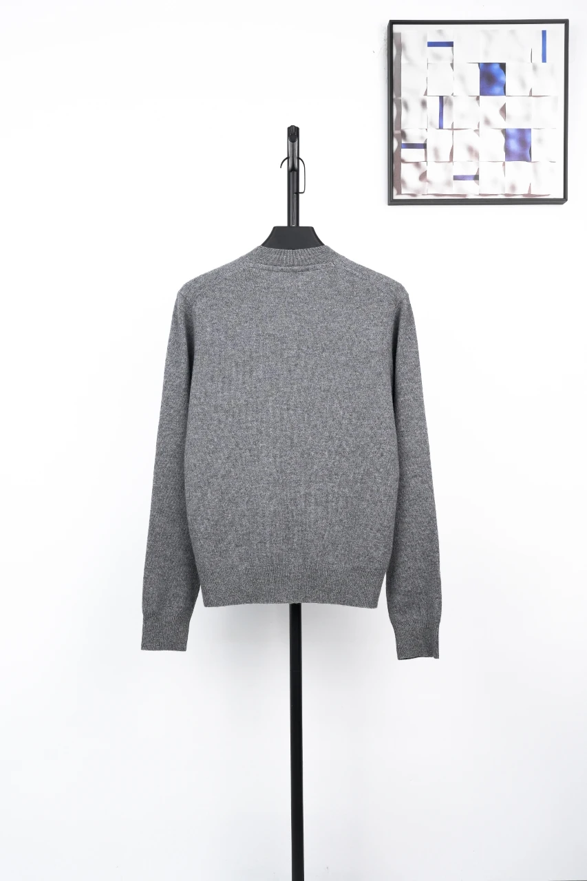 Burberry Grey Check Equestrian Knight Crewneck Sweater product photo from LabelPicks