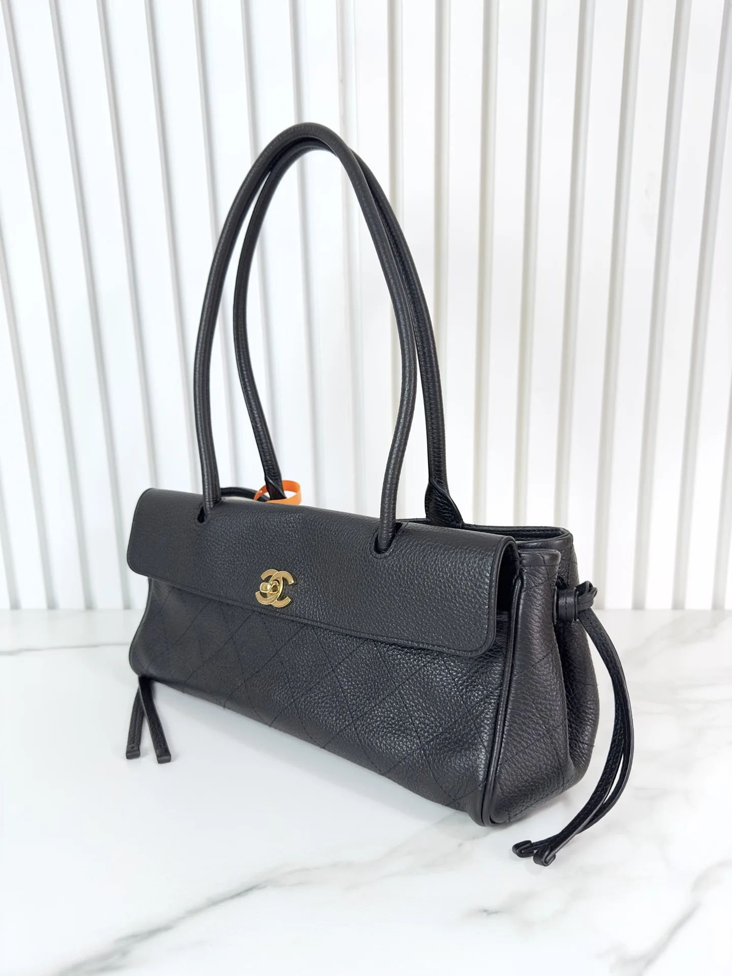 Chanel Black Grained Leather Top Handle Bag product photo from LabelPicks