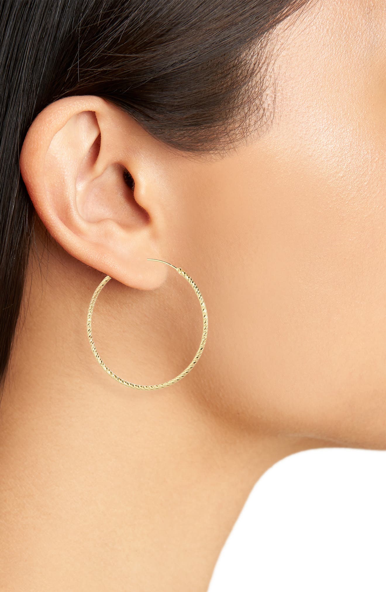 ARGENTO VIVO Textured Twisted Endless Hoop Earrings