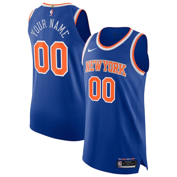 New York Knicks Nike Authentic Custom Jersey - Icon Edition - Blue