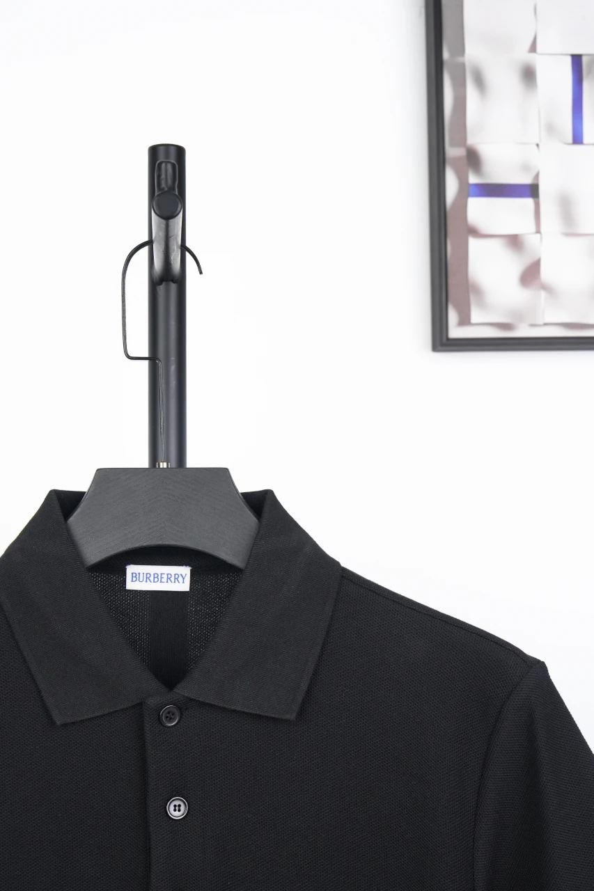 Burberry Black Equestrian Knight Embroidered Polo Shirt product photo from LabelPicks