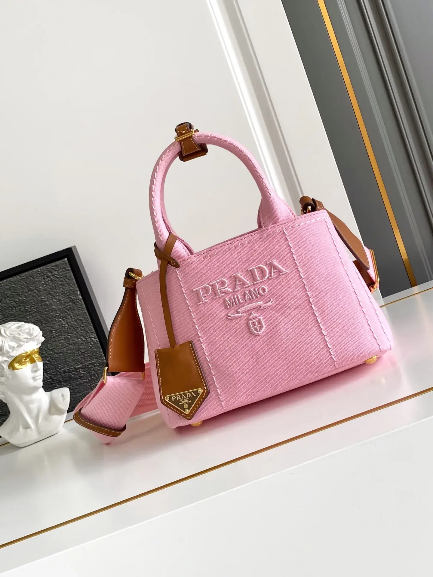 Prada Canvas and Leather Tote Bag product photo from LabelPicks